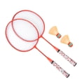 thumbnail image 2 of Juego de raqueta de bádminton para niños con 2 pelotas, juego de deportes al aire libre, juguete para niños y niñas, color naranja fluorescente, 2 of 11