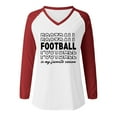 thumbnail image 4 of Chandails à Col Rond Légers Décontractés pour Femmes à Manches Longues, T-Shirt à Enfiler Imprimé Graphique de Football, Hauts Athlétiques pour Femmes, Coupe Ample, Chemises d'Été pour Femmes, Chemise d'Été pour Femmes, Chemise à Rayures pour Femmes, 4 of 4
