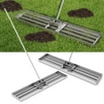 thumbnail image 1 of Gymax 30'' x 10'' Heavy Duty Lawn Level Tool for Soil w/ 67'' Handle Dirt Ground Leveler Silver, 1 of 9