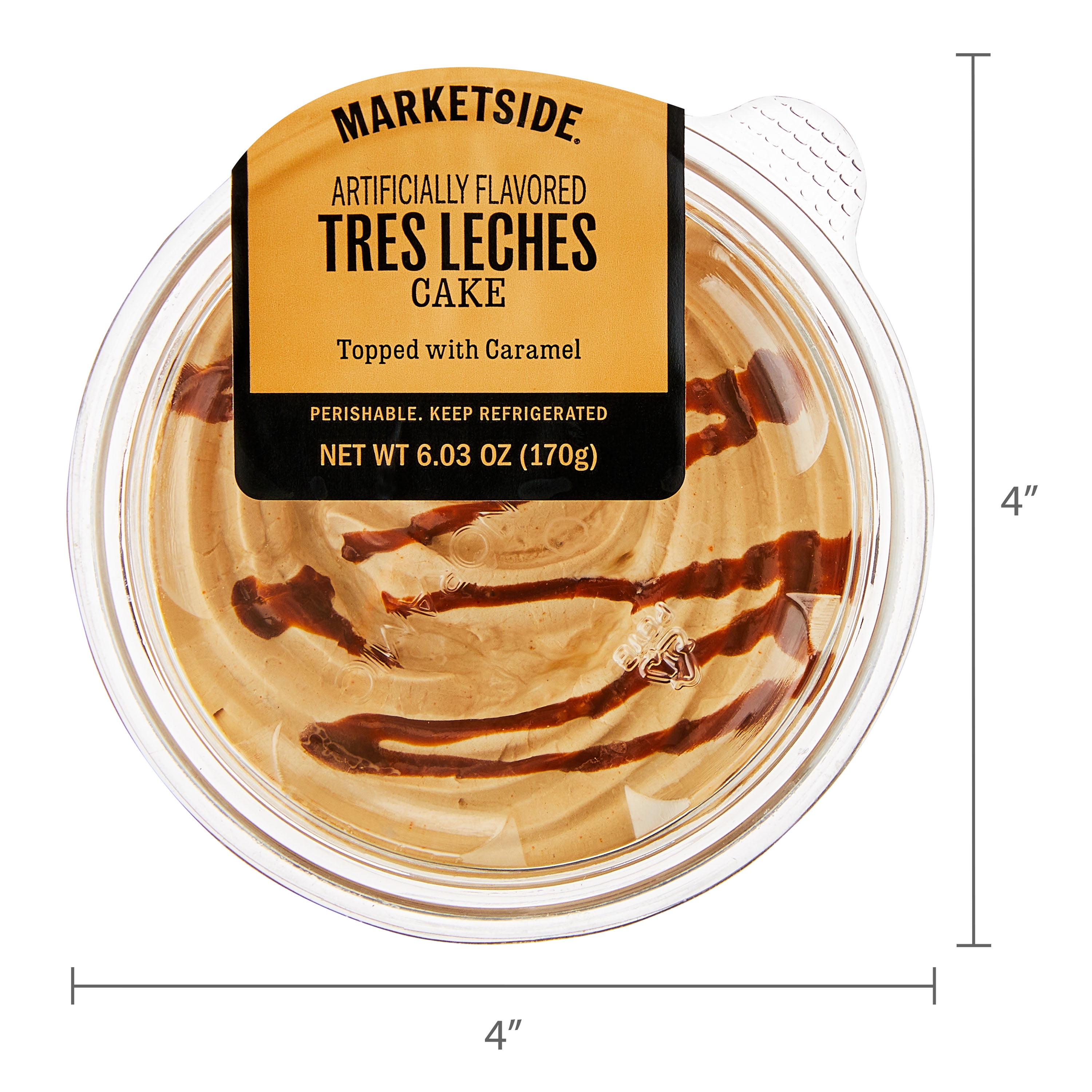 Tres Leche Cake Topped With Caramel, 1 Count