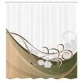 thumbnail image 2 of Ambesonne Spring Shower Curtain, Floral Arrangement Branches, 69"Wx84"L, Olive Green, 2 of 4