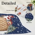 thumbnail image 2 of Navy Blue Christmas Pillow Covers, Linen Long Throw Pillow Case, Snowman Gifts Xmas Tree Snowflake Winter Holiday Pillow Protector Decorative Cushion Cover for Living Room/Bedroom 20" x 26", 2 of 8