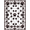 Black White Pink, Pattern 11, variant on ODIKA Bordered Feline Motif Symmetrical Track Whimsical Round Print Refined Structured for Home Office, Gaming Room, Under Desk, Non-Slip Chair-Friendly