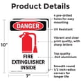 thumbnail image 2 of (2 Pack) Fire Extinguisher Inside OSHA Danger Sign 7 Inch X 10 Inch Indoor / Outdoor Rust-Free Aluminum Metal Signs for Workplace, Workshop, and Construction Site, Made in the USA, 2 of 8
