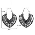 thumbnail image 2 of Pendientes colgantes étnicos gitanos bohemios de moda para mujer con placa de plata antigua - Código de modelo 6343, 2 of 5