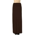 thumbnail image 4 of Womens Casual Solid Jersey Draped Long Maxi Skirt, 4 of 7