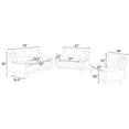 thumbnail image 6 of Trumanpick Leather 3 Seater Sofa Chair, Modern Comfy Sofa Couch for Living Room Furniture Set, Brown, 6 of 6