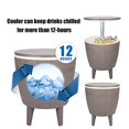 Vipush Outdoor Cooler Table, Adjustable Patio Table with Cooler, Cool