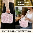 thumbnail image 5 of Pzuqiu Cross Love Print Bible Bags for Women Multi-Functional Quilted Bible Cover Scripture Book Cover Organizer Carrying Case Church Bag with Handle&Tags Christian Gifts, 5 of 7