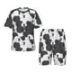 thumbnail image 1 of Fotbe Black And White Sheeps Pijama Estampada de 2 Piezas para Niños – Ropa de Dormir de Manga Corta Cómoda para Niños y Niñas, Camiseta y Shorts de Algodón-Large, 1 of 6