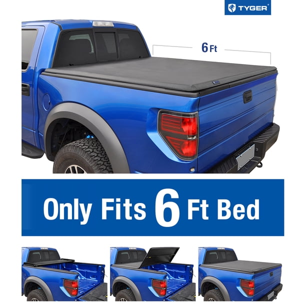 Tyger Auto Tg Bc3f1022 Tri Fold Truck Bed Tonneau Cover Works With 1982 2013 Ford Ranger 1994 2011 Mazda B Series Pickup Styleside 6 Bed Walmart Com Walmart Com