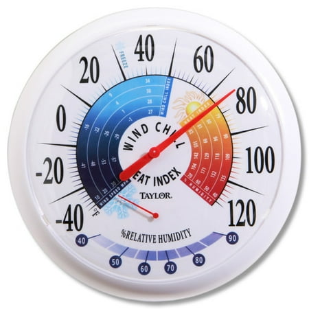 Taylor Wind Chill/Heat Index Thermometer and Hygrometer (Set of 4)
