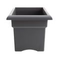 thumbnail image 6 of Bloem Veranda 26" Plastic Rectangular Deck Box Planter - UV-Resistant, Indoor/Outdoor, Charcoal, 2-Pack, 6 of 7