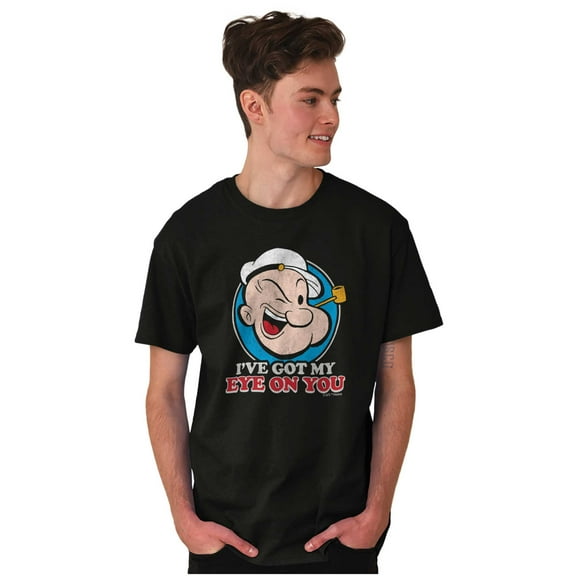 Popeye I've Got My Eye On You Funny Men's Graphic T Shirt Tees Brisco Brands S