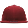 thumbnail image 2 of Solid Flat Brim Bill Fitted Baseball Cap, 2 of 6