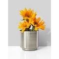 thumbnail image 2 of Serene Spaces Living Shiny Silver Finish Cylinder Vase, 4" Diameter & 4" Tall, 2 of 6