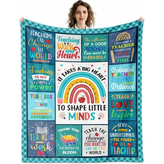 Teacher Gifts for Women Men, Teacher Appreciation Gifts for Teachers Blanket 60"X50", Thank You Best Teacher Gifts for Teachers, Back to School Gifts for Teachers