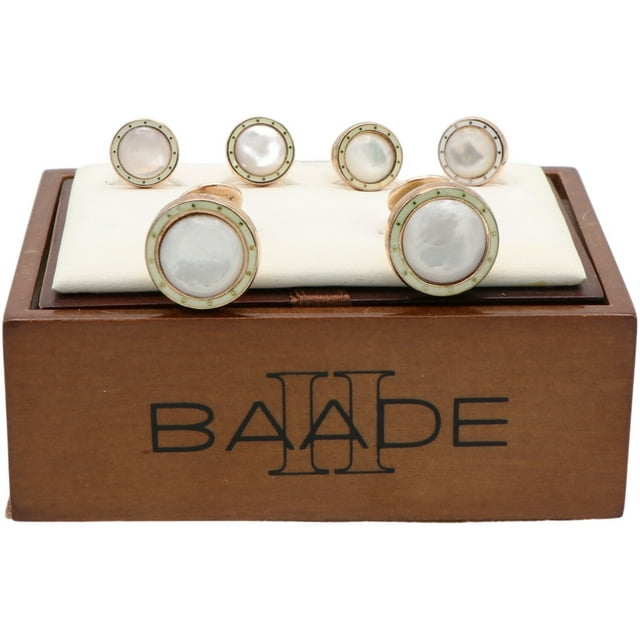 Baade II Bouton de Manchette Rond en Argent Sterling Allemand pour Hommes 407-0400