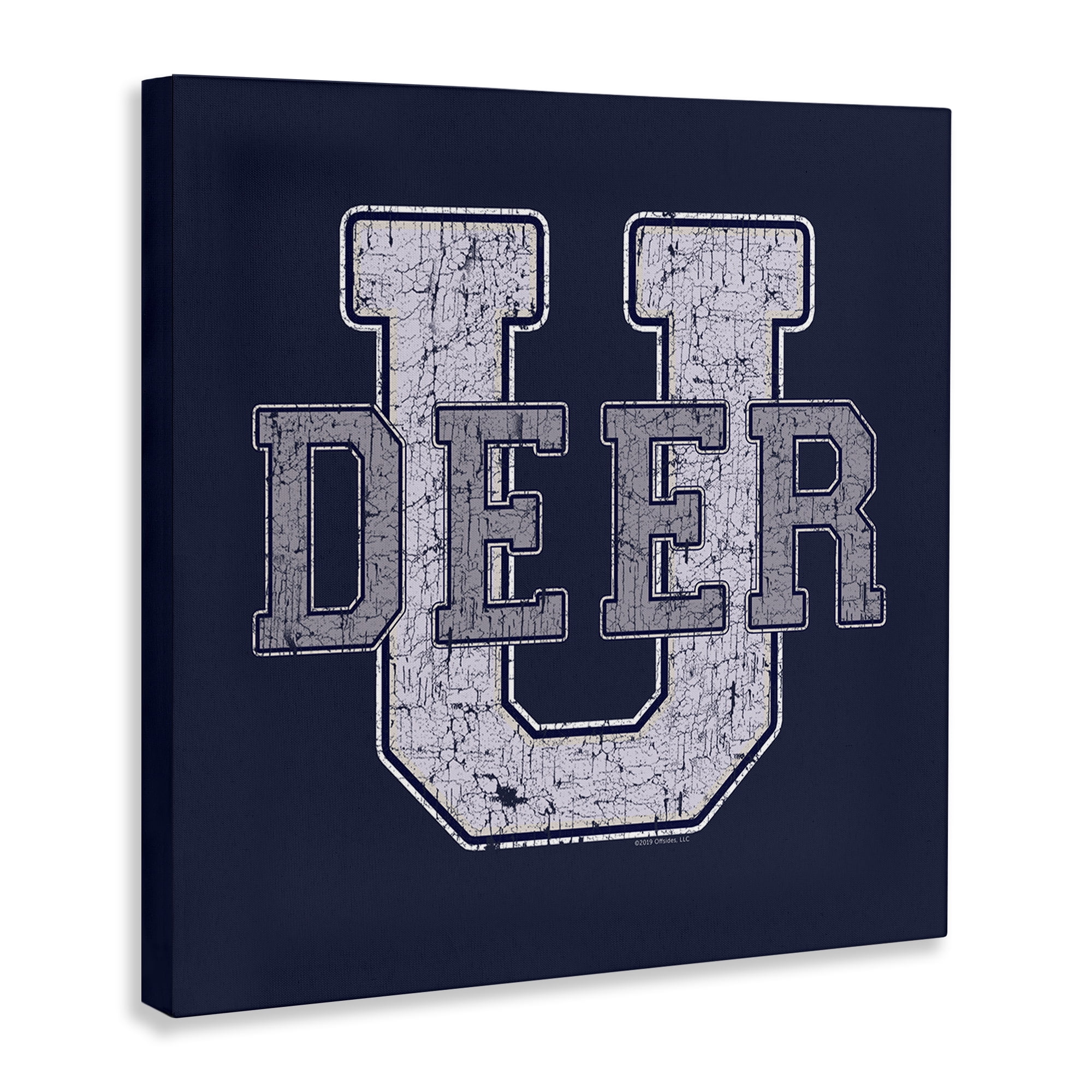Stupell Industries Deer U College Varsity Novelty & Humor Painting Wrapped Canvas Art Print Wall Art, 24 x 24