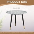 thumbnail image 2 of Picnic Table Cloth, 61" Round Vinyl Diamond Fitted Tablecloths Waterproof Flannel Backed Table Covers for Dining Camping Outdoor, Grey/White, 2 of 6