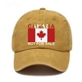 thumbnail image 3 of GDREDA Hat Men Washed Vintage Baseball Cap Hat Cap For Men Women Black CANADA IS NOT FOR SA LE，Yellow, 3 of 3
