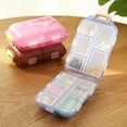 Andvari Pill Storage Box Snapon Lid Ten Grid Transparent Double Layers