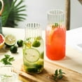 thumbnail image 2 of Glass Pitcher Set Bedside Carafe Set V-Shaped Spout Glass Carafe, 2 of 8