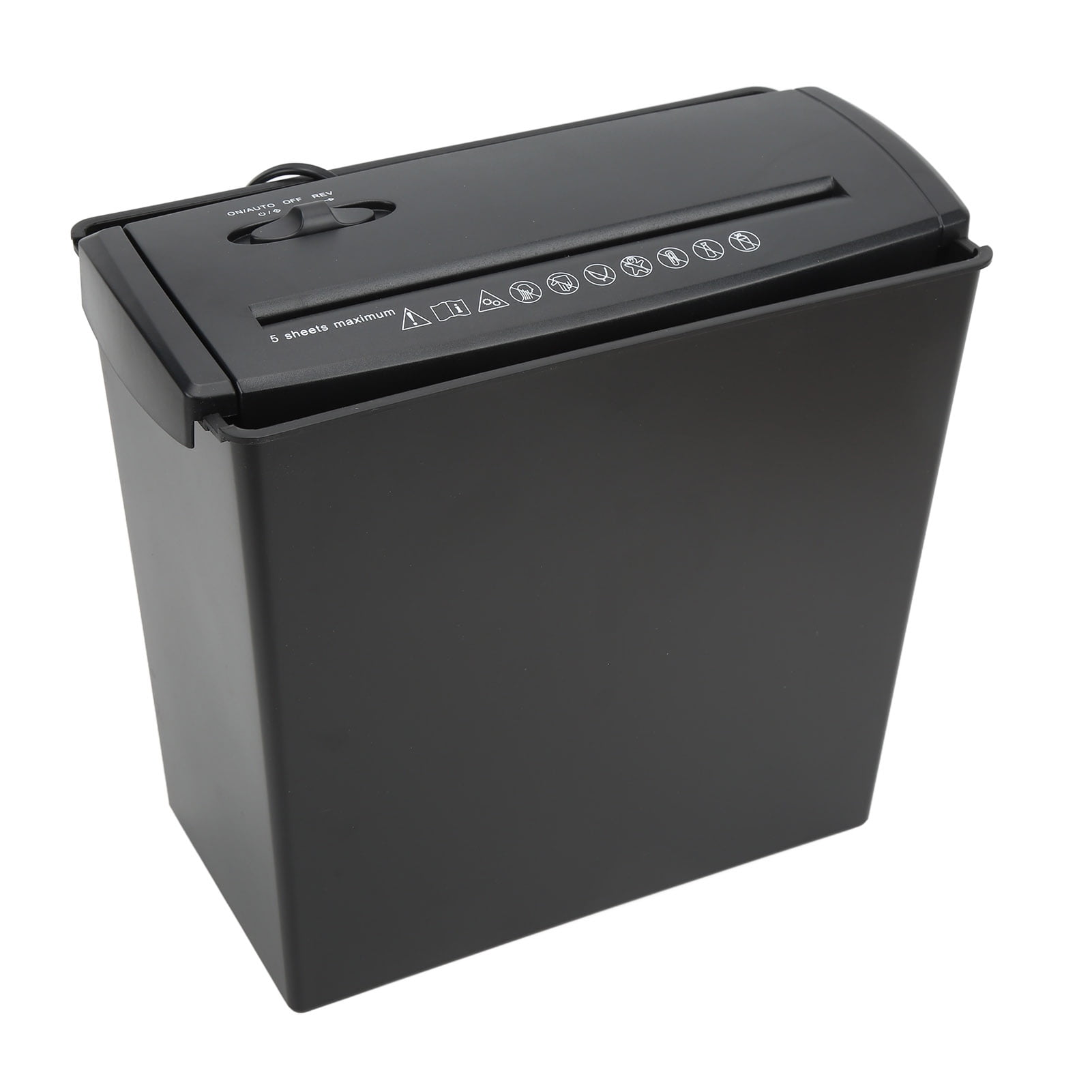 BIMZUC Electric Paper Shredder 10L Small Size 5 Sheets Strip Shredded Machine For Home Office Automatic Feeding Quiet Operation Desktop Document Cutter (11.42 inches / 29 cm Length, Black)