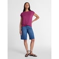 thumbnail image 3 of Time and Tru Women's Twist Cap Sleeve Top Sizes XS-XXXL, 3 of 5
