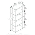 thumbnail image 2 of Furinno Rata 6-Tier Industrial Multipurpose Flat Base Shelf Display Rack with Metal Frame, Narrow, Marble White, 2 of 5