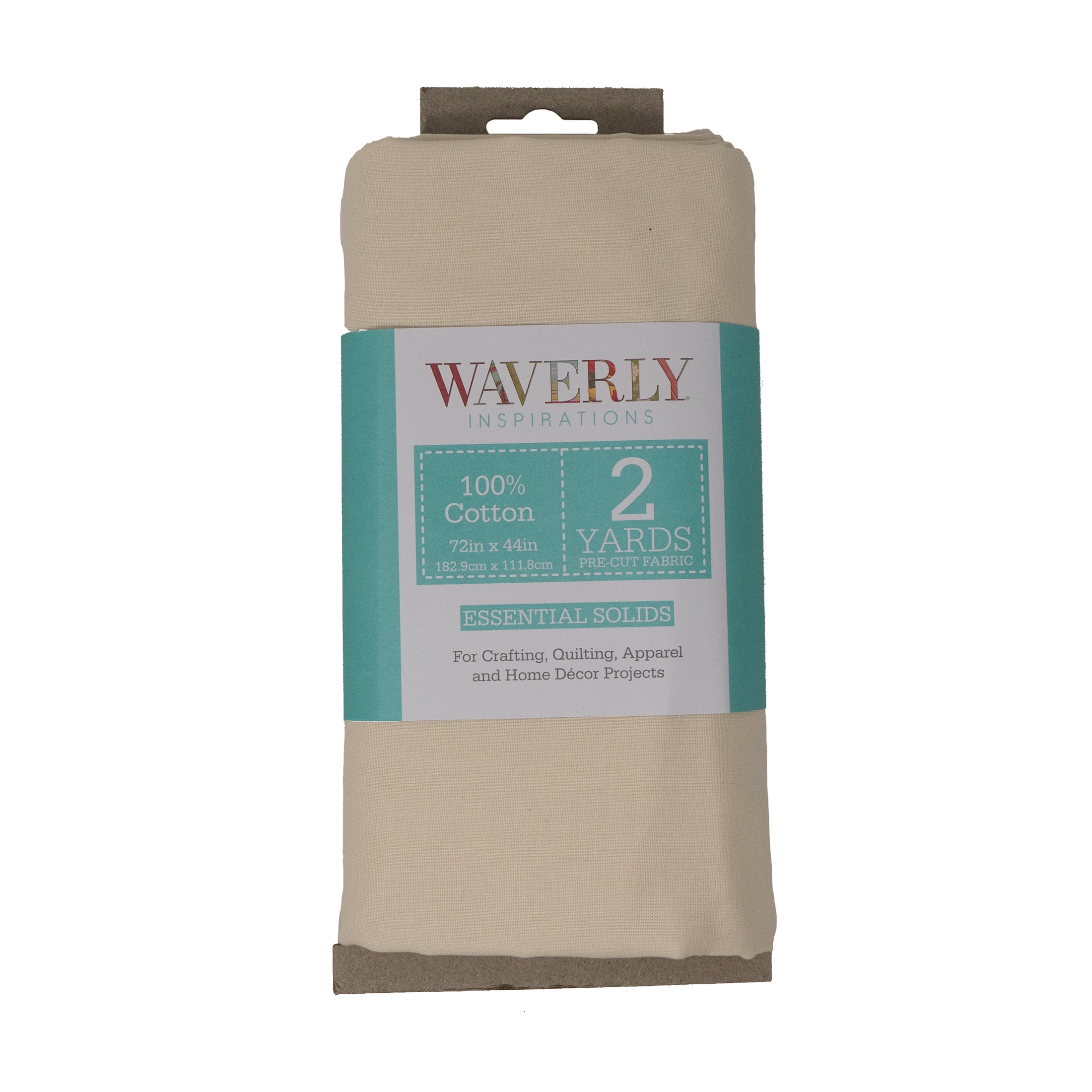 (2 pack) Waverly Inspirations 2 Yard Cut 100% Cotton Solids Fabric, Ecru, 44" Wide for Quilting & Sewing