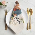 thumbnail image 2 of Mother's Day Cloth Napkins, Watercolor Love Orange Flowers Retro Beige Washable and Reusable Dinner Napkins Set of 4, Table Napkin for Kitchen Party Birthday Wedding Hotel Housewarming 20"x20", 2 of 9
