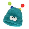 thumbnail image 1 of Milaget Little Monster Tuque Tricotée Mignonne d'Hiver pour Fête à Thème Randonnée Sac à Dos Bleu Vif, 1 of 9