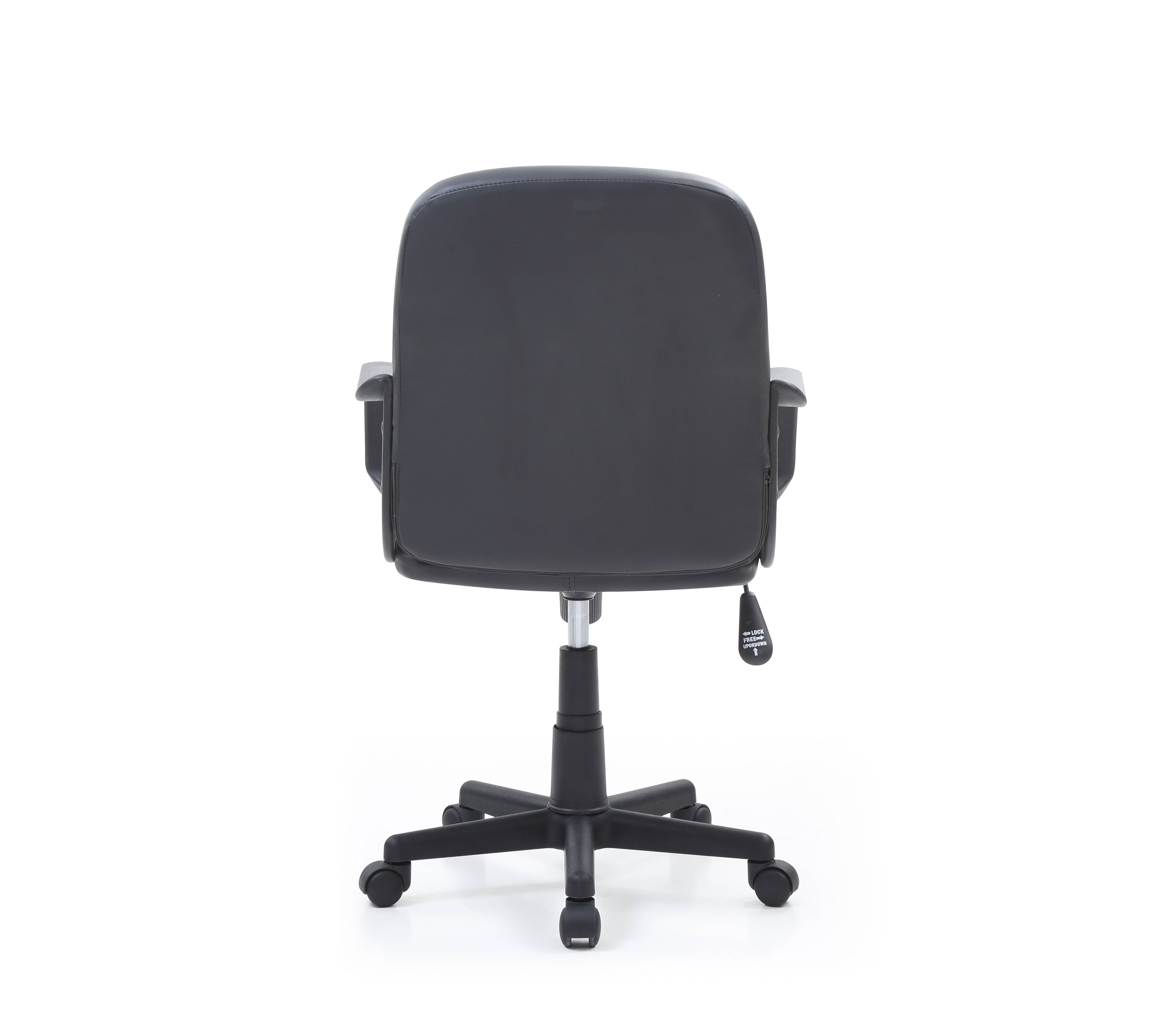 Hodedah 19.5 in Manager's Chair with Adjustable Height & Swivel, 200 lb. Capacity, Black - image 4 of 5