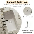 thumbnail image 2 of Los Flexi 28" x 16" Large Undermount Sink Rectangle, Ceramic Vanity Sink with Overflow and Undercounter Installation, 2 of 11