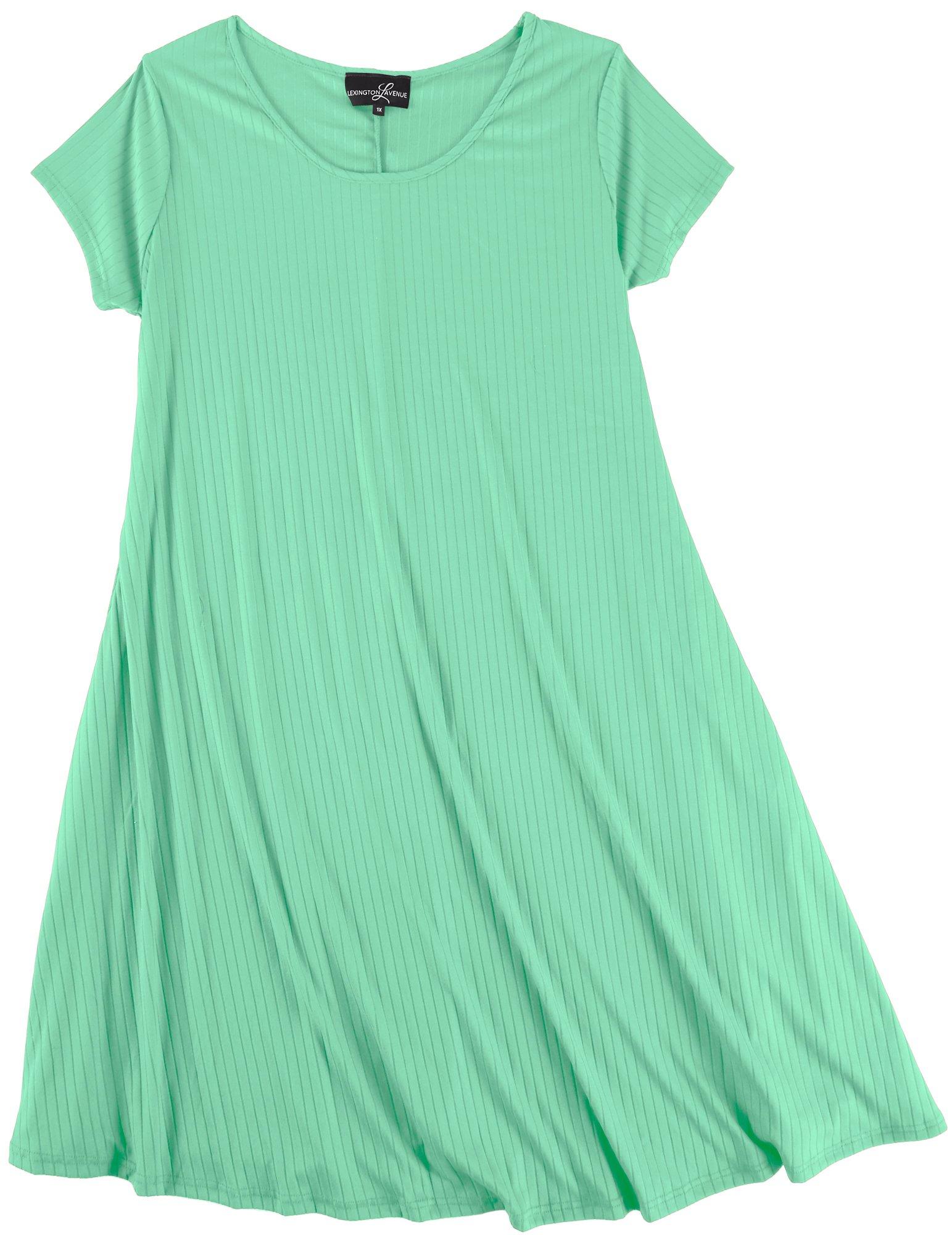 Lexington Avenue Plus Solid Ribbed T 