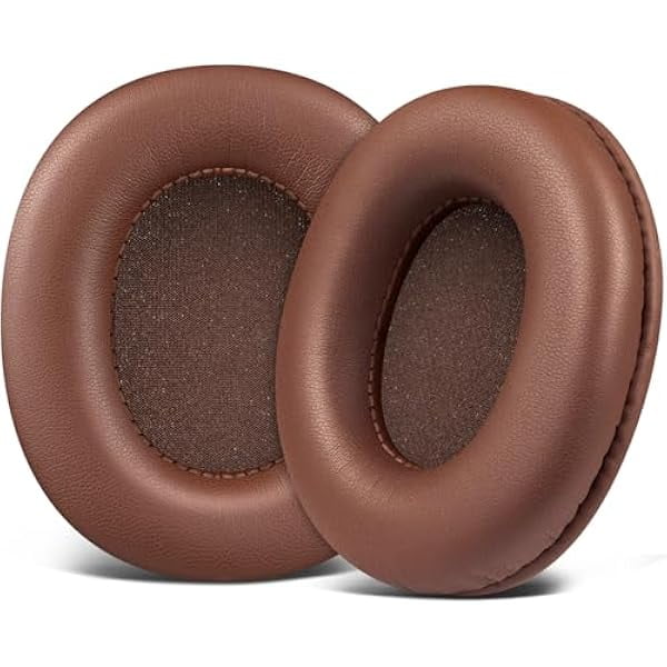 wonima02 Replacement Earpads for Sony MDR-7506 MDR-V6 MDR-V7 MDR-CD900ST Monitor Headphones, Ear Pads Cushions with Softer Protein Leather, High-Density Foam - Coffee