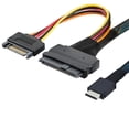thumbnail image 3 of 3X Gen 4 Oculink SFF-8611 4I A PCIe SFF-8639 U.2 NVMe con Cable de Servidor de Alimentación Macho SATA 15P, 3 of 5