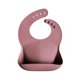 thumbnail image 1 of Babero de silicona para bebé mushie ajustable impermeable rosa polvo, 1 of 8