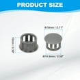 thumbnail image 2 of Uxcell Plastic Screws Hole Plugs, 99 Pcs 3/5"(15mm) Round Plastic Hole Caps Snap Desk Grommet Buckle Knockout Locking Covers Furniture Insert End Cap for Kitchen Cabinet, Gray, 2 of 6