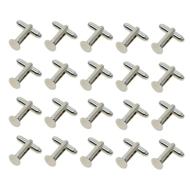 VONKY 20pièces Vierges Ronde Bouton de Manchette Réglage de Style avec la Texture Haut de Gamme et Lisse Ligne Métal Lustre Type1 5Set