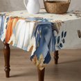 thumbnail image 4 of Orange Blue Pumpkin Fall Table Cloth Waterproof Tablecloths, Thanksgiving Maple Leaves Branch Tablecloth Dining Table Cover for Kitchen Party Tabletop Outdoor, Square Tablecloth 60x60 Inch, 4 of 9
