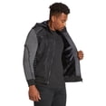 thumbnail image 7 of 9 Crowns Men's Slim Fit Removable Hood Quilted Jacket (Style A - Black, X-Large), 7 of 7