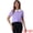 Light Purple, variant on Women's Contrast Peter Pan Collar Blouse Shirt L Light Purple