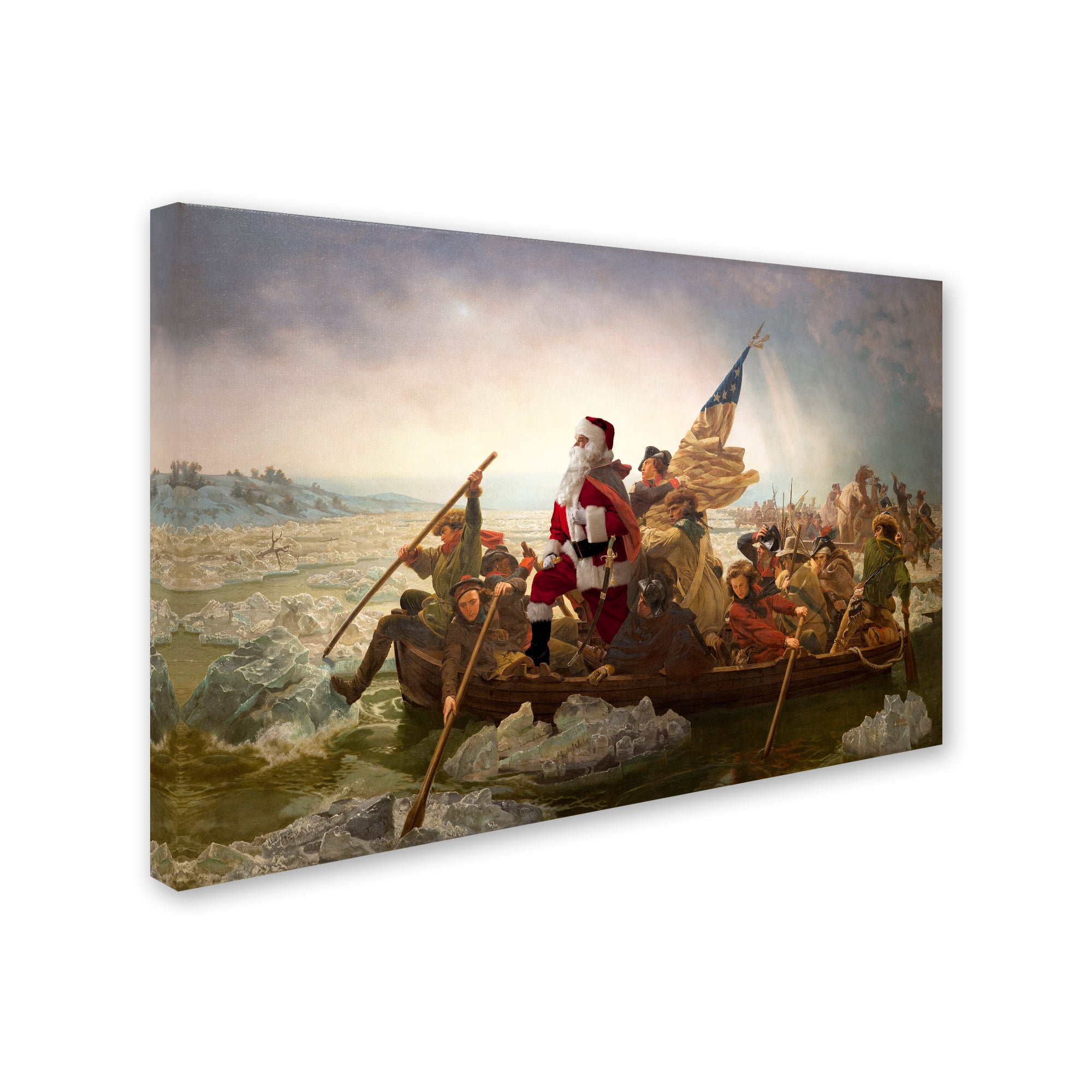 Trademark Fine Art 'Leutze - Washington Crossing The Delaware' Canvas Art by Ed Wheeler