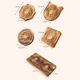 thumbnail image 6 of Yesbay Wooden Bracelet Holder Round Square Rectangle Rustic Heavy Duty Solid Wood Beaded Bracelet Bangle Jewelry Organizer Display Stand Plate, 6 of 8