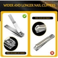 thumbnail image 4 of 6 Pieces Straight Nail Clippers for Thick Nails Edge Toenails Clippers Stainless Steel Nails Cutters Heavy Duty Fingernail Clipper for Men Women, 4 of 5