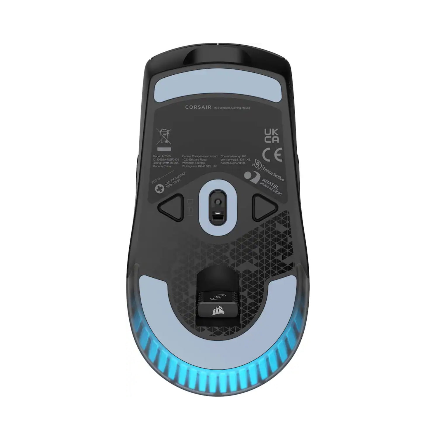 Corsair M75 Wireless RGB Lightweight FPS Gaming Mouse with 26,000 DPI, Swappable Side Buttons and Compatible with iCUE PC (Black)