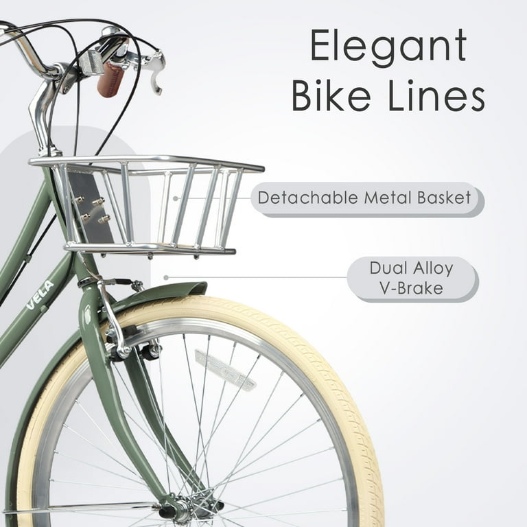 AVASTA 26 Inch Hybrid Bike, Lightweight Step-Through Hi-Ten Steel
