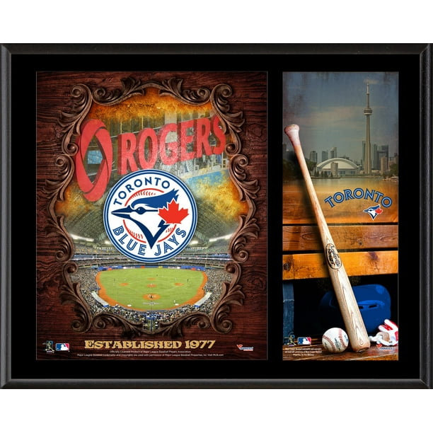 Toronto Blue Jays Sublimated 12 X 15 Team Logo Plaque Walmart Com Walmart Com